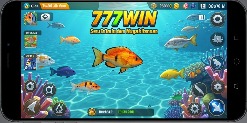Screenshot menunjukkan aksi seru gameplay Tembak Ikan 777WIN.
