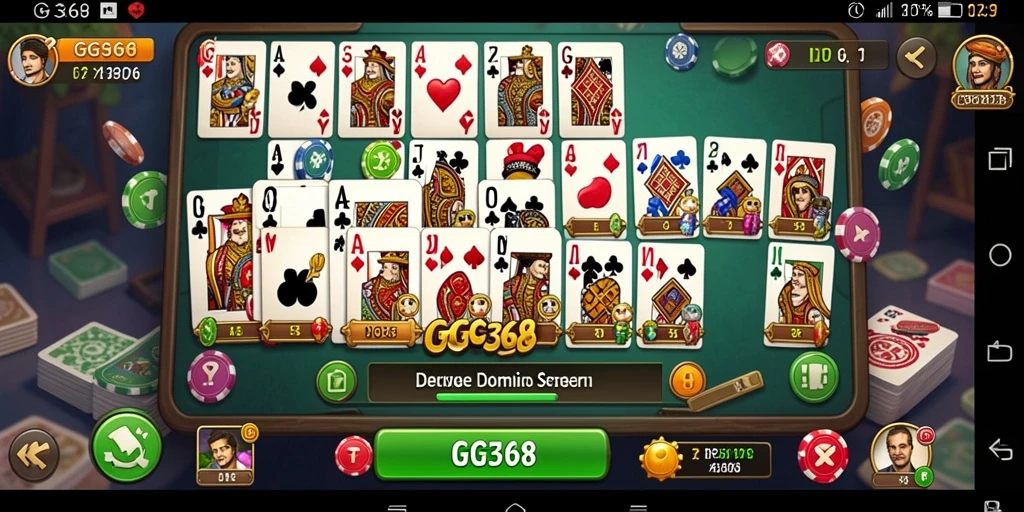 Tampilan gameplay seru dalam GG368 yang menunjukkan aksi permainan Domino.