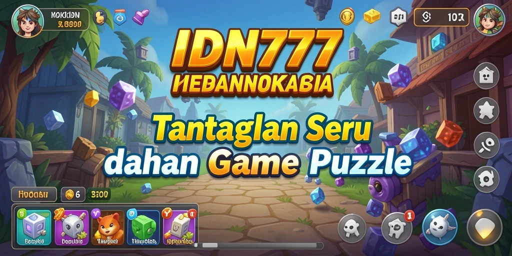 Tangkapan layar gameplay menunjukkan berbagai teka-teki menantang di IDN777.