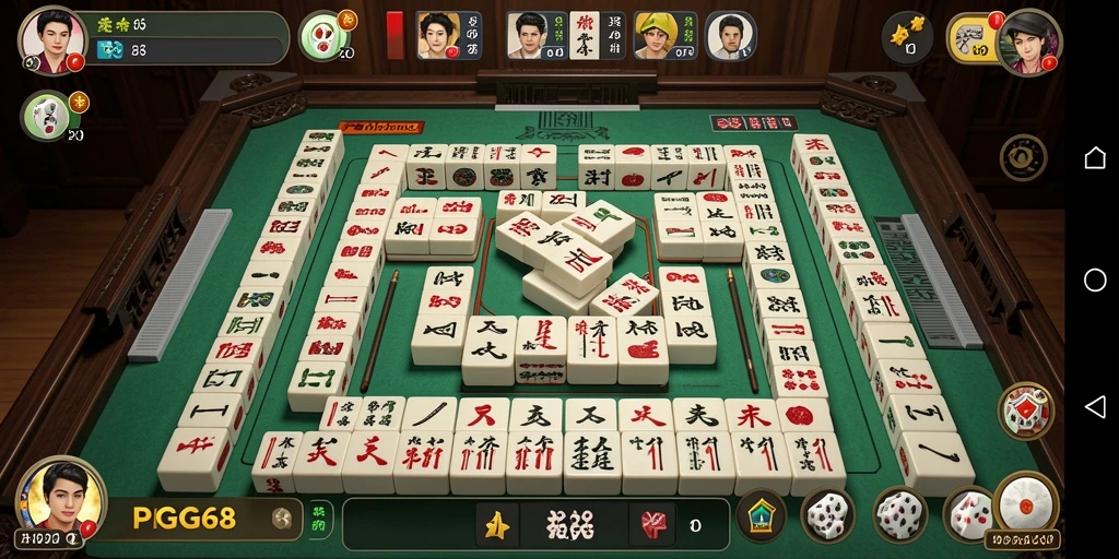 Gameplay Mahjong yang menarik dalam PGG68 terlihat jelas di sini.
