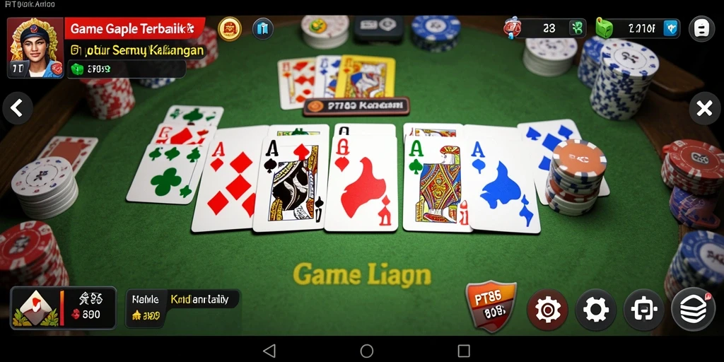 Screenshot gameplay PT89 yang menunjukkan aksi seru Gaple.