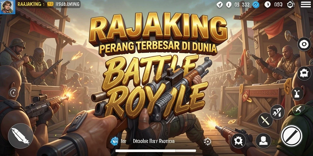 Screenshot menampilkan aksi seru dalam gameplay Battle Royale yang intens.