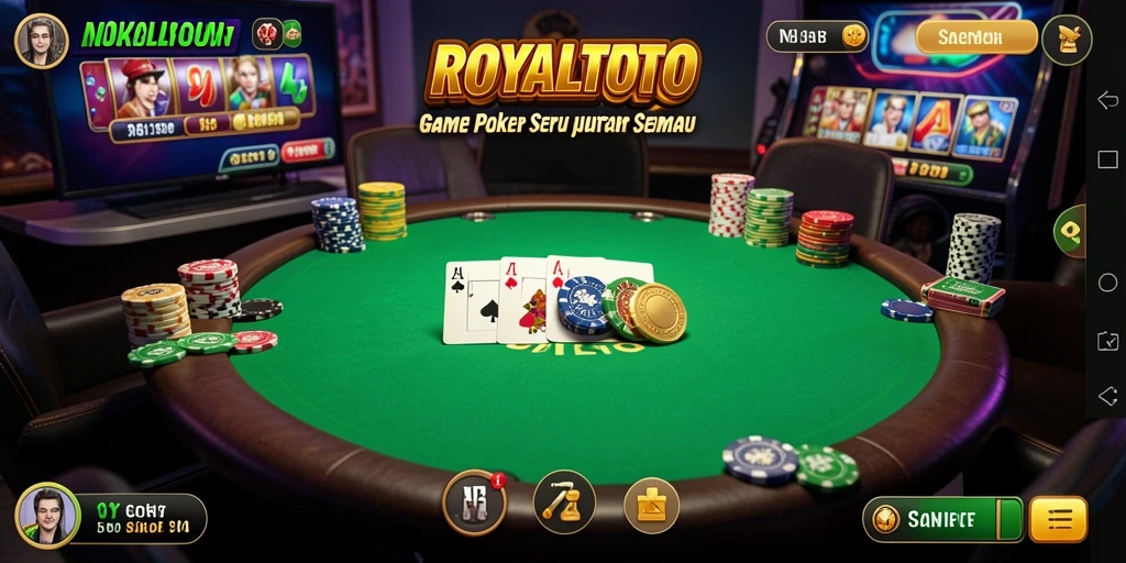 Gameplay menarik dalam aplikasi Poker ROYALTOTO yang seru.