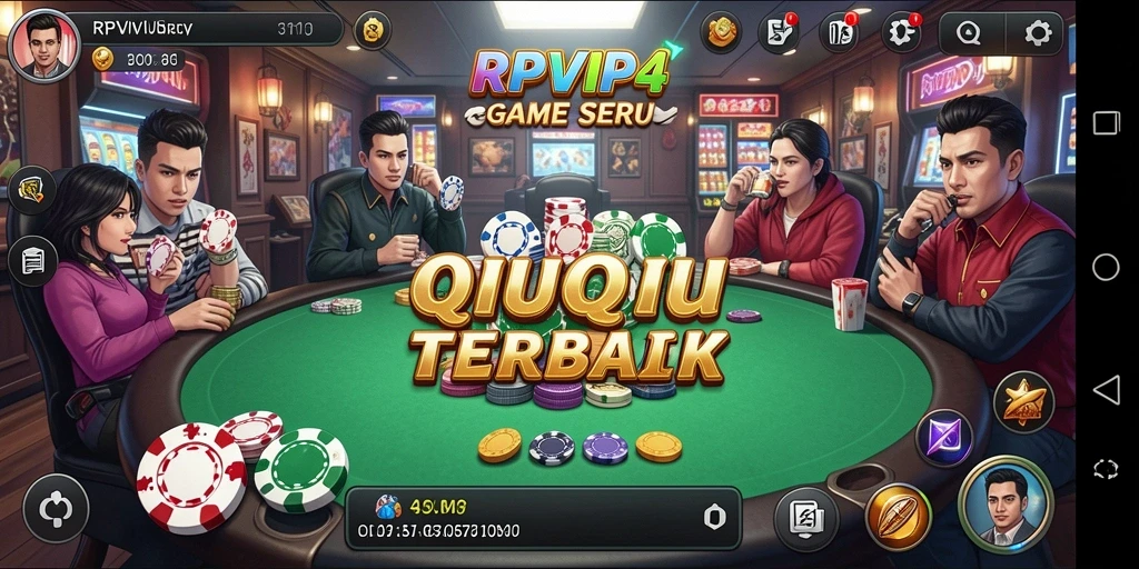Tampilan menarik dari gameplay seru QiuQiu di RPVIP4.