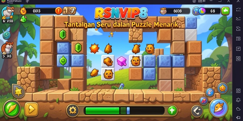 Tampilan gameplay RSNVIP8 dengan tantangan puzzle yang mengasyikkan.
