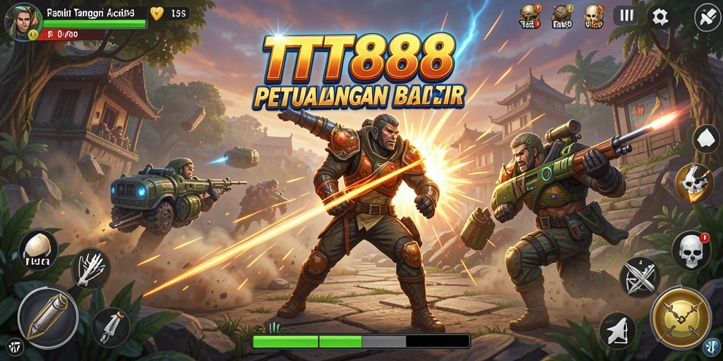 Tampilan gameplay TTT888 yang mendebarkan dan penuh aksi.