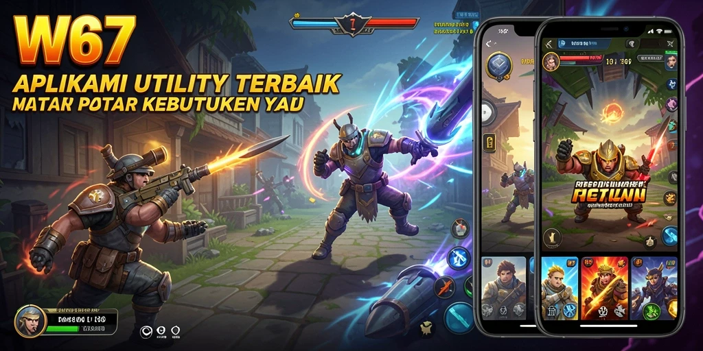 Tampilan utama aplikasi W67 yang user-friendly dan fungsional.